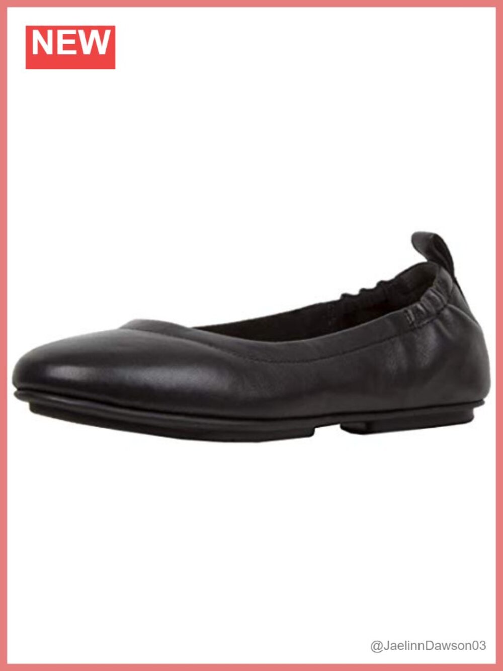 Anatomically Contoured Ballet Flats, Leather, Slip-On, Cushioned